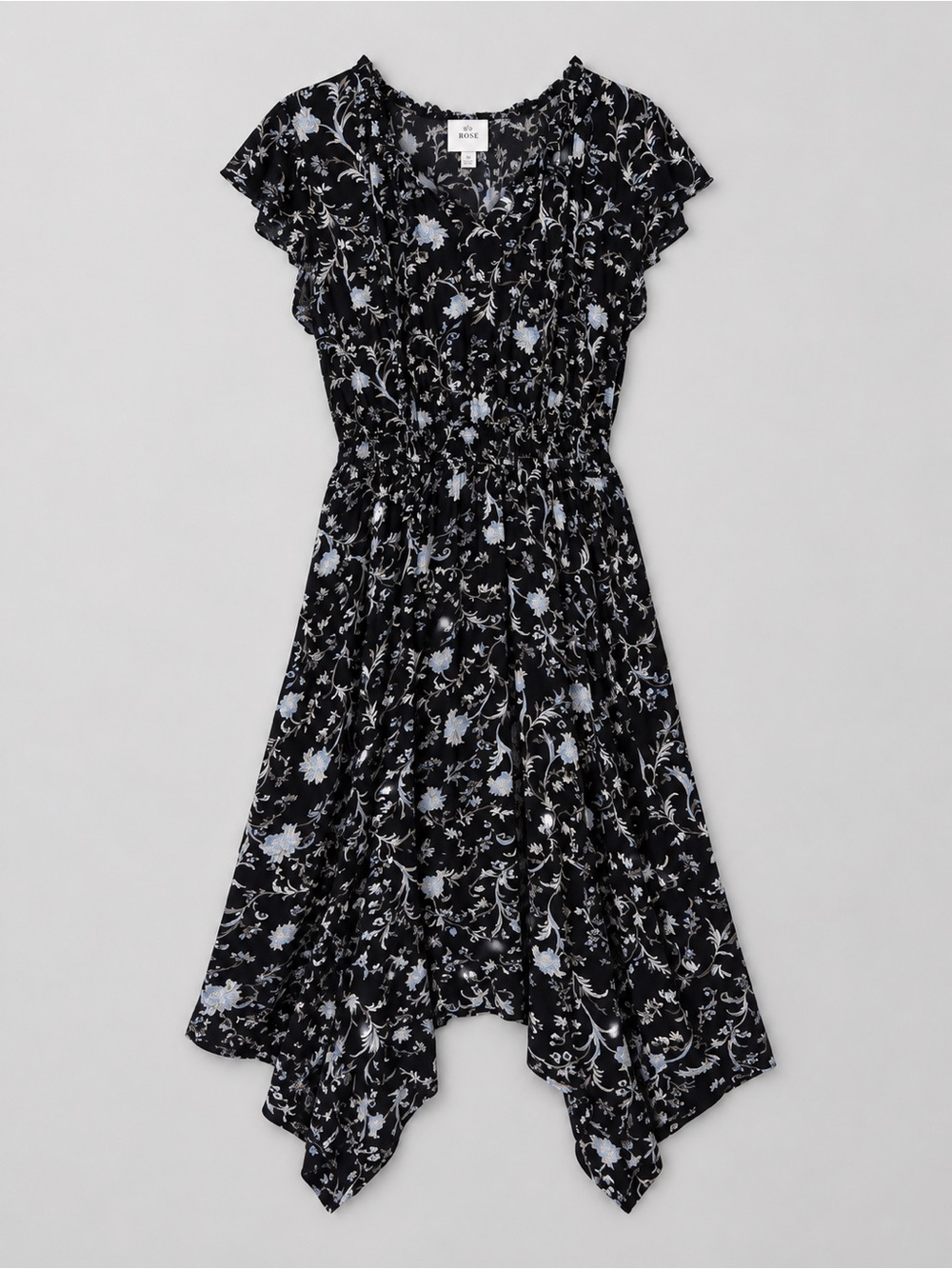 Floral Maxi Shirt Dress XL Cottage Garden Party Prairie Bohemian Whimsigoth